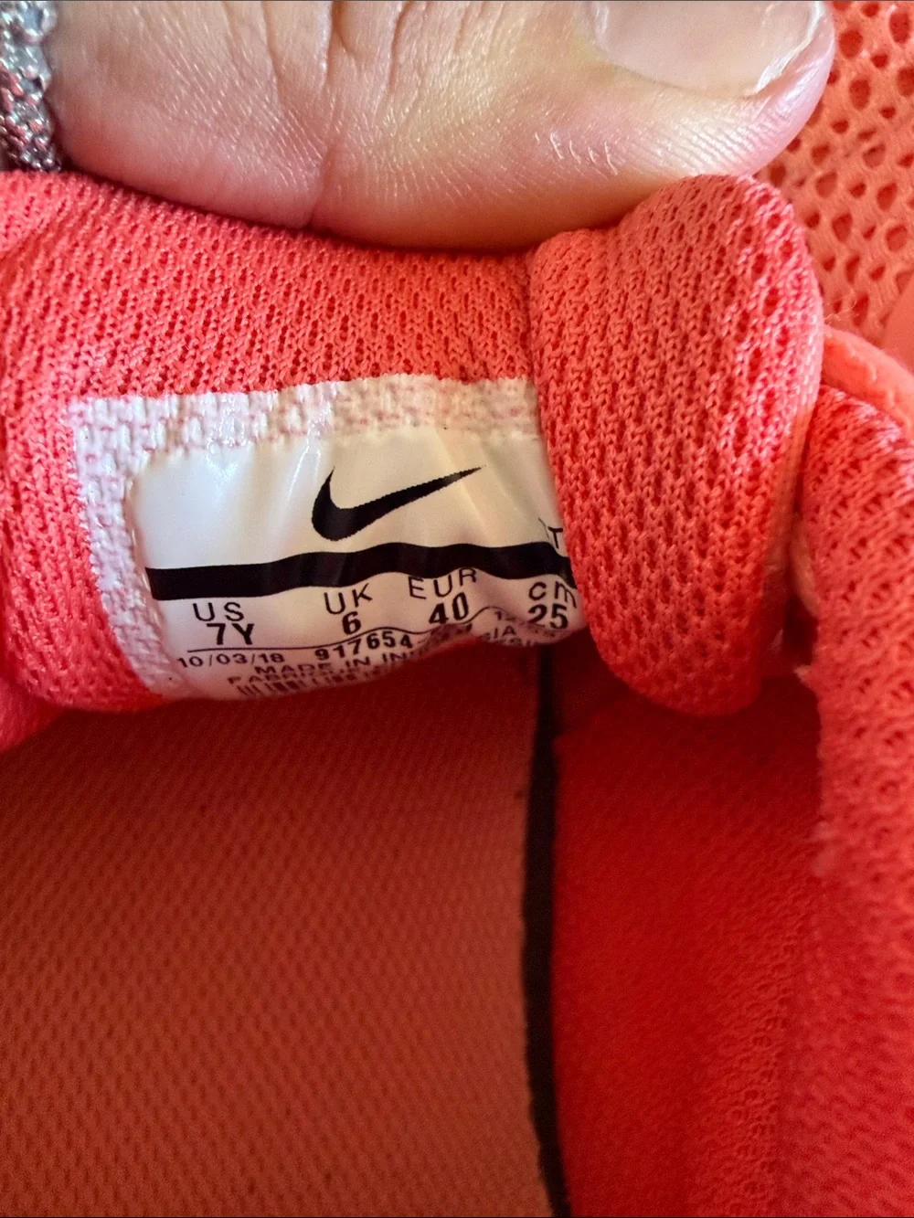 Nike Women's Coral peachy Pink Mesh Running Sneakers